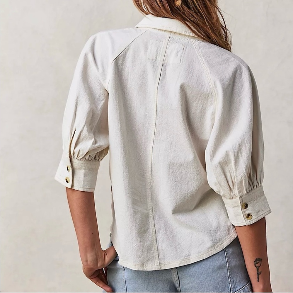 ✨Free People We The Free Ellie Solid Top, like new , worn 1x. Xs . Nice fabric